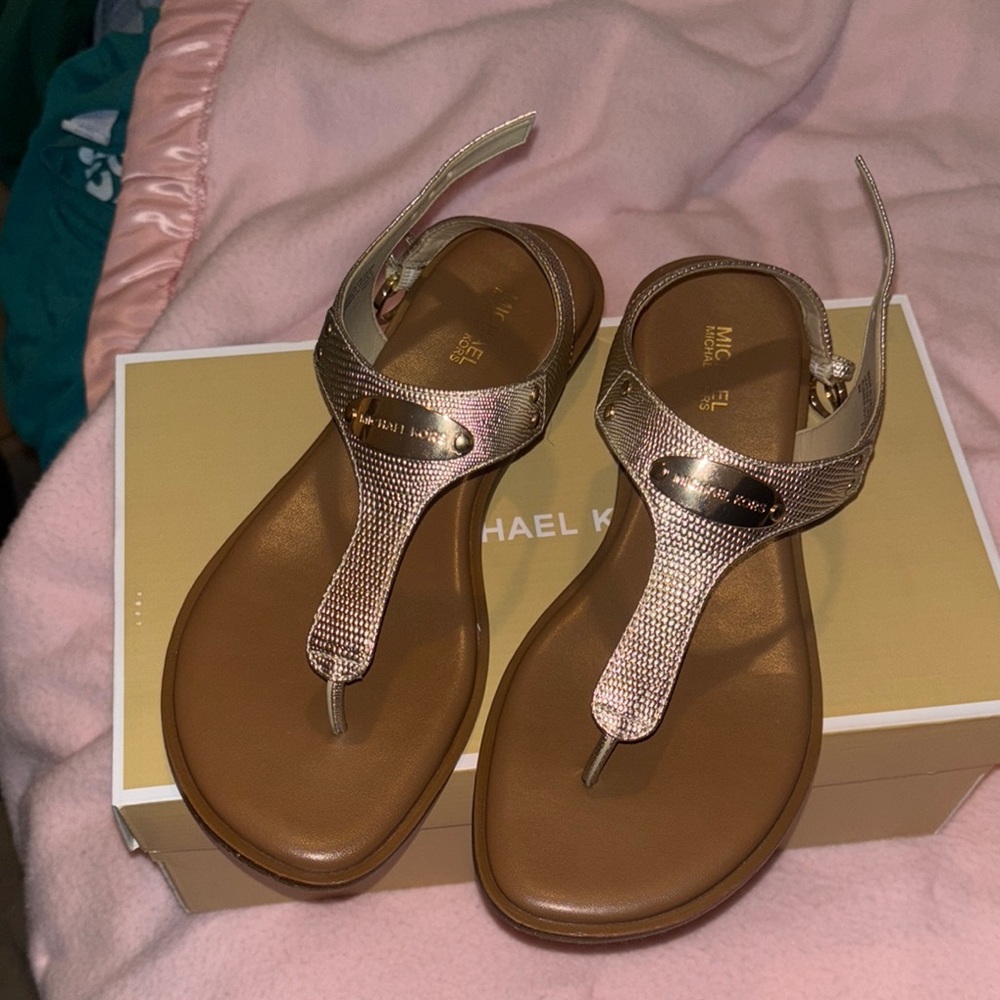 Michael Kors Gold Tan Sandals Chic Summer Style